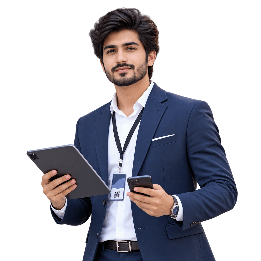 Event operations manager reviewing check-in and access data on a tablet