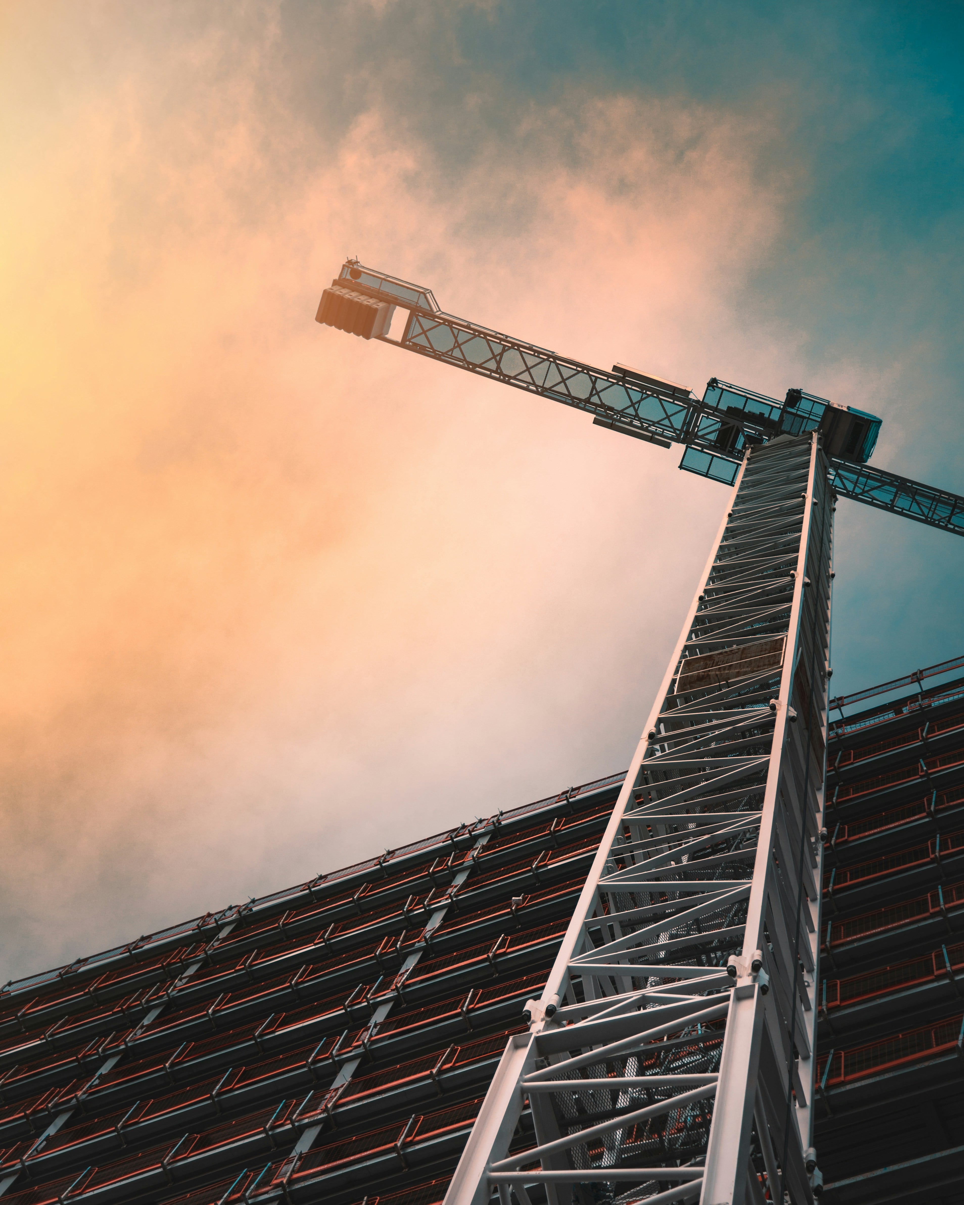 Construction crane against the sky