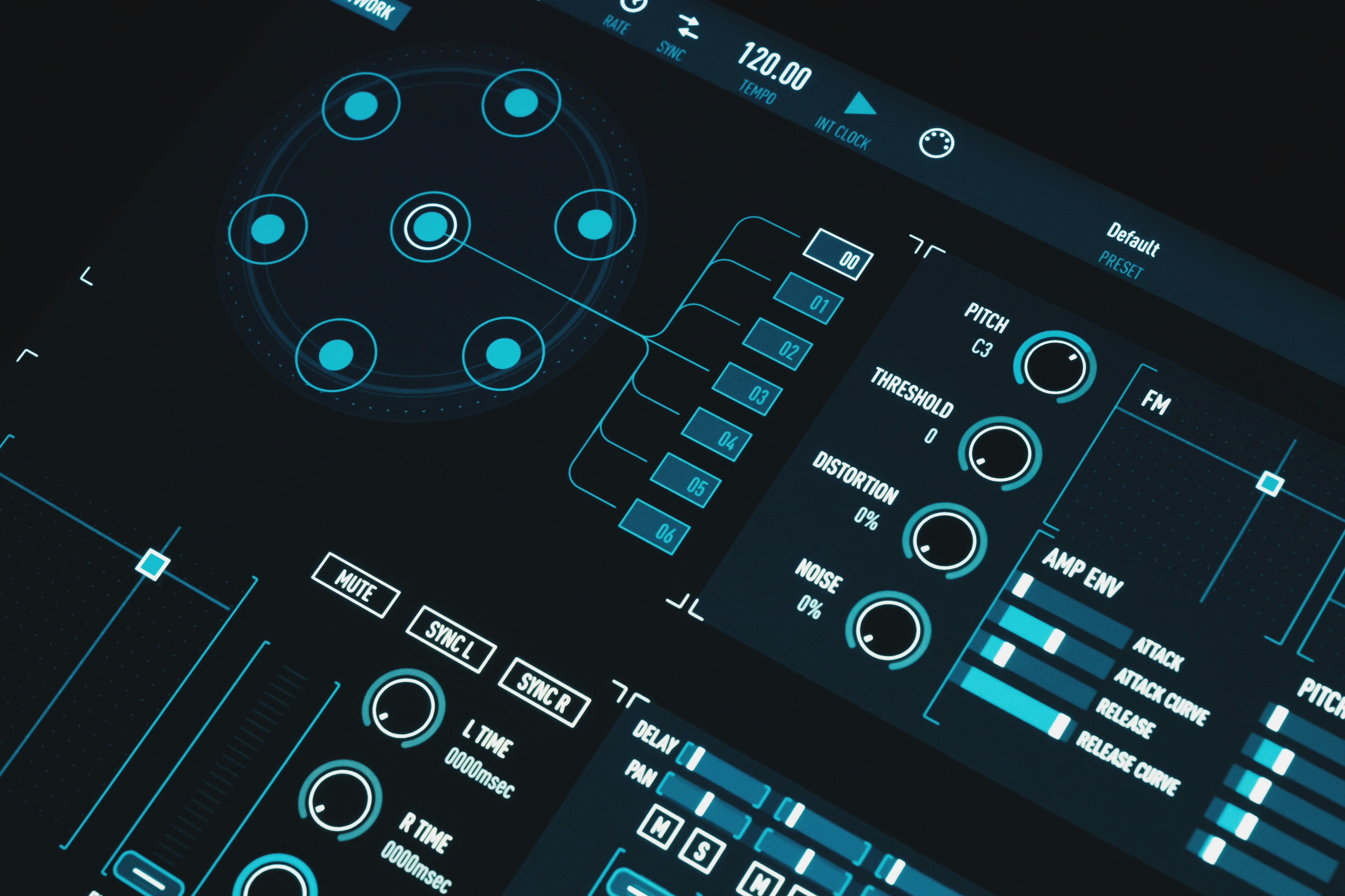 Audio mixing dashboard interface