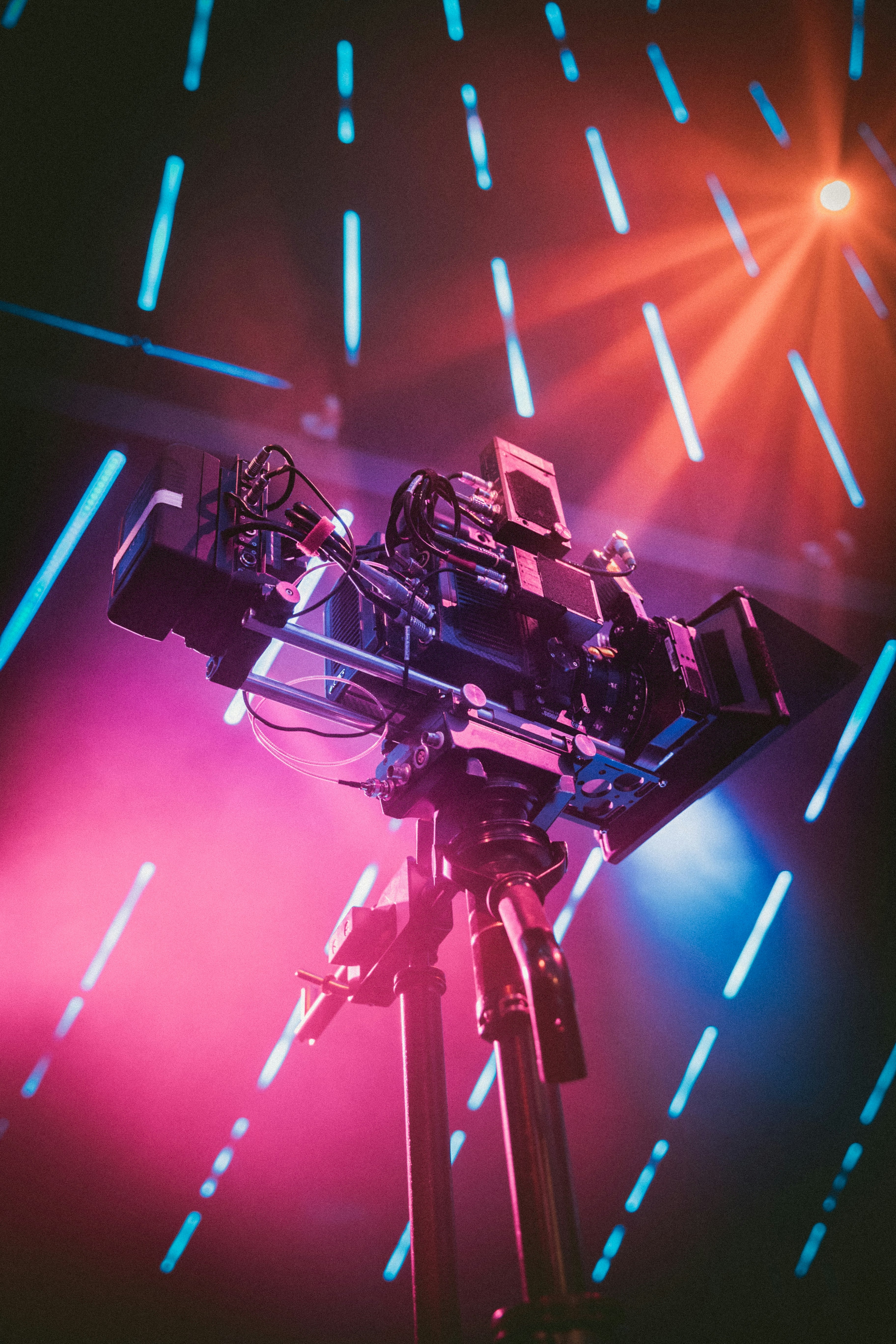 Broadcast camera under stage lights