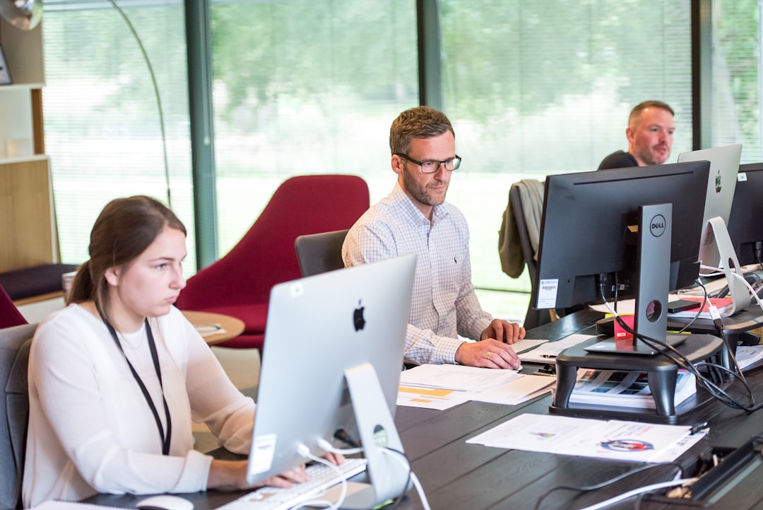 Office staff working at computers