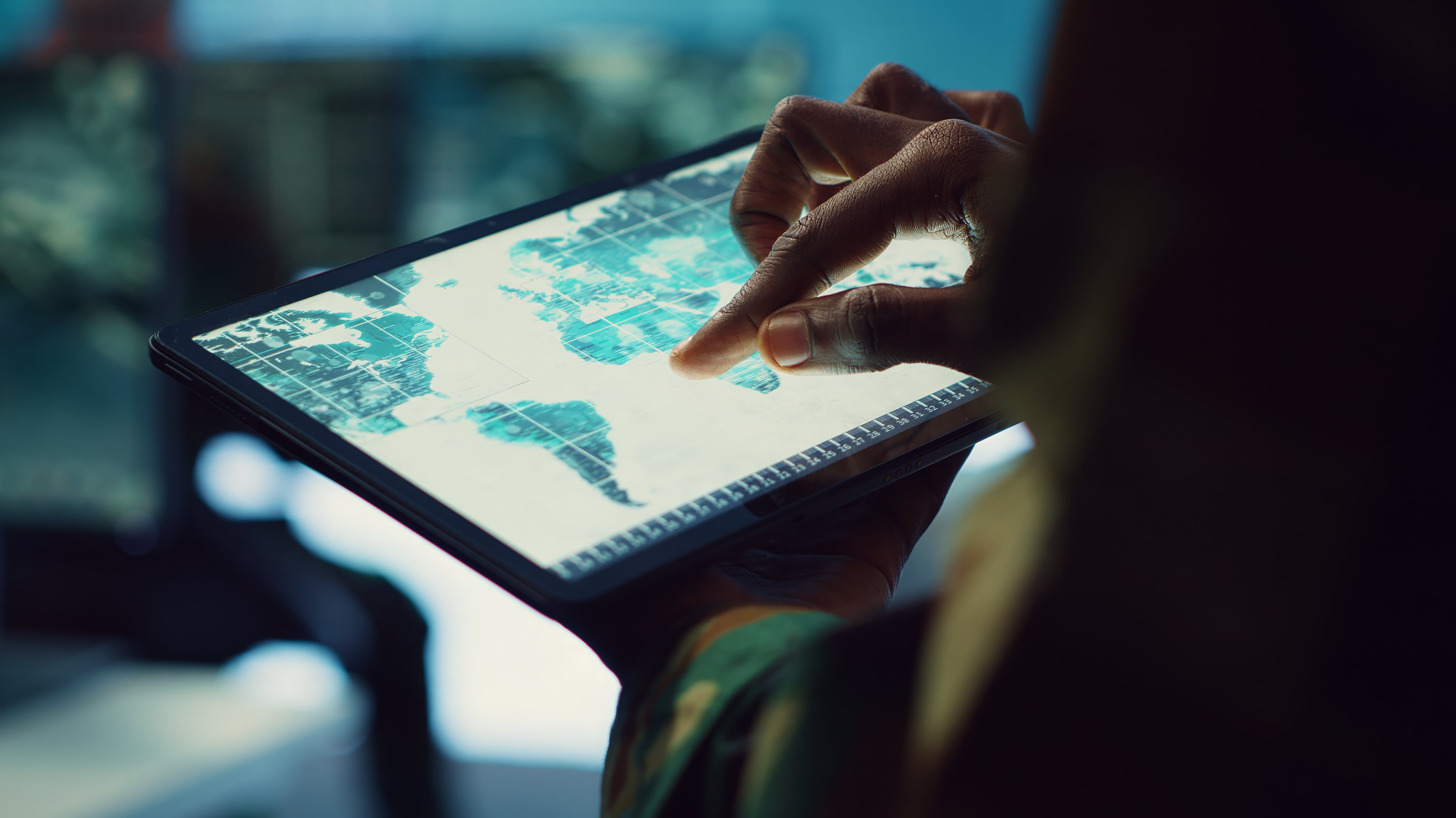 Route map tracking on a tablet