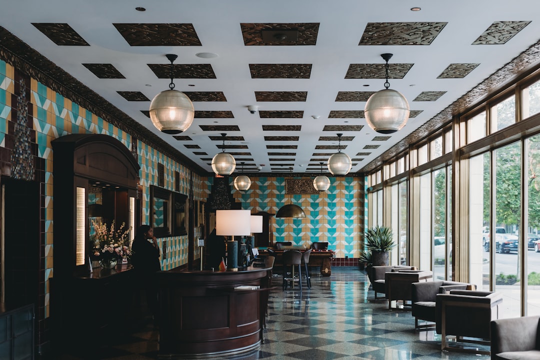 Elegant hotel lobby